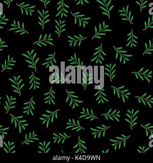 Nahtlose grüne Blätter-Muster Stock Vektor