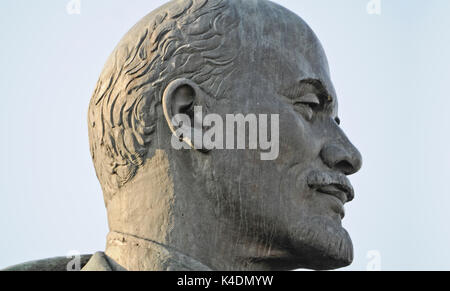 Detail Lenins Statue, Luzhniki Stadion, Moskau Stockfoto