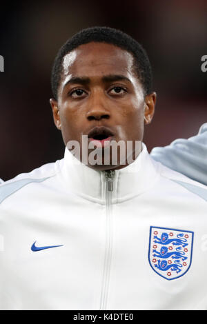 Der Engländer Kyle Walker-Peters während des UEFA Euro U21 Qualifying-Spiels der Gruppe 4 2019 im Vitality Stadium, Bournemouth. Stockfoto