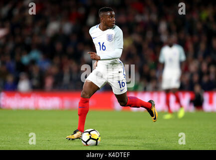 England's Ademola Lookman während der UEFA EURO 2019 U21-Qualifikation, Gruppe 4 Gleiches an Vitalität Stadium, Bournemouth. Stockfoto