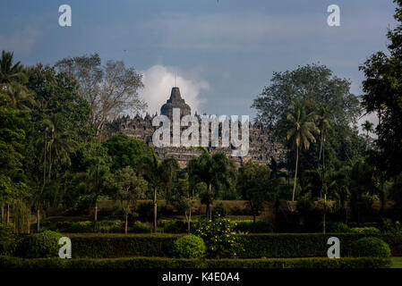 Borobudor Tempel in Java, Indonesien. Stockfoto