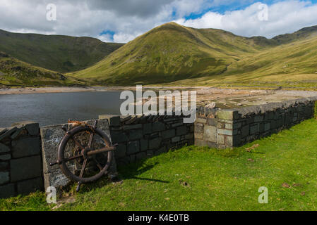 Lingmell Ende vom Damm über Kentmere Behälter Stockfoto