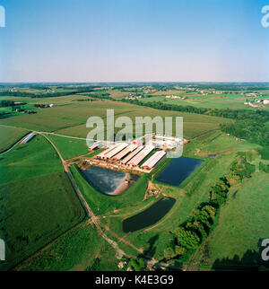 Luftaufnahme DER LANCASTER COUNTY'S Erhaltung Bezirk 1999 PREISGEKRÖNTE FARM, Peach Bottom, Pennsylvania Stockfoto