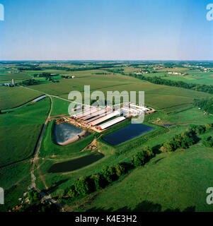 Luftaufnahme DER LANCASTER COUNTY'S Erhaltung Bezirk 1999 PREISGEKRÖNTE FARM, Peach Bottom, Pennsylvania Stockfoto