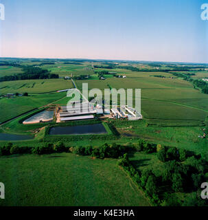 Luftaufnahme DER LANCASTER COUNTY'S Erhaltung Bezirk 1999 PREISGEKRÖNTE FARM, Peach Bottom, Pennsylvania Stockfoto