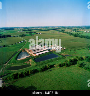 Luftaufnahme DER LANCASTER COUNTY'S Erhaltung Bezirk 1999 PREISGEKRÖNTE FARM, Peach Bottom, Pennsylvania Stockfoto