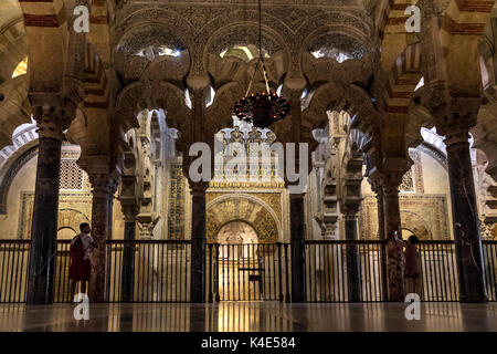 Mihrab in der Großen Moschee von Córdoba, Spanien Stockfoto