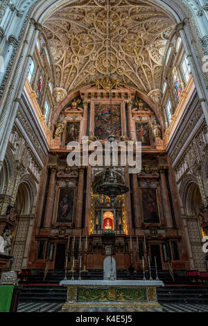 Capilla Mayor der Große Moschee von Córdoba, Spanien Stockfoto