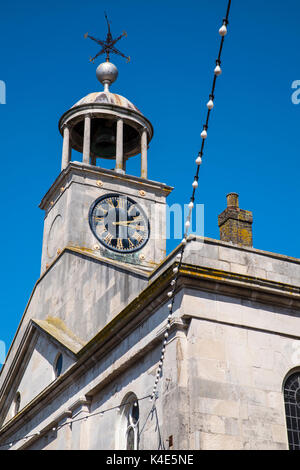 Ein Blick auf die St. Marys Kirche in Weymouth, Großbritannien. Stockfoto