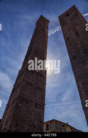 Due Torri, Bologna, Italien Stockfoto