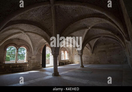 Kapitel Haus an die Ruinen der Abtei von San Galgano, Chiusdino Toskana Italien Europa EU Stockfoto