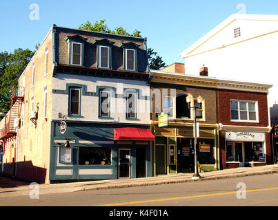 Genf, New York, USA. August 5, 2017. Innenstadt von Genf, New York auf einem ruhigen Sommer morgen Stockfoto