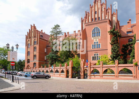 Collegium Maius der Nikolaus-Kopernikus-Universität in Torun, Polen, Neo-gotischen Architektur Stockfoto