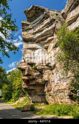 Sam's Point Felsformation im Minnewaska State Park, Shawangunk Bergen, Upstate New York Stockfoto