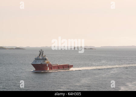 Der Ozean Stolz Versorgungsschiff in Stavanger Norwegen. Credit LEE RAMSDEN/ALAMY Stockfoto