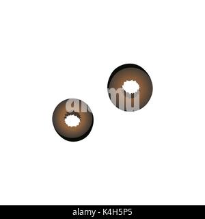 Schwarze griechische Oliven scheiben Symbol. Frische Pizza Zutat. Isolierte Gemüse für Menü, einem Etikett, einem Logo. Einfache vegetarische Kost unterzeichnen. Stock Vektor