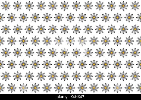 Muster aus der abstrakten schwarz-weiß Blume Blütenblatt mit Curl, Vektor Blumen Hintergrund Stock Vektor