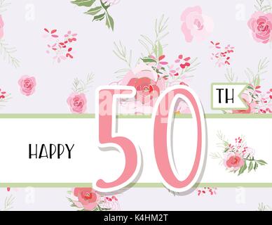 Grußkarte für Jubiläum Geburtstag Stock Vektor