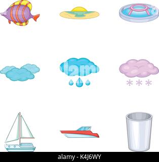 Fluid Symbole, Cartoon Stil Stock Vektor