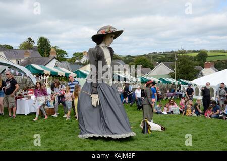 Ein Stück von der Kleinen Welt Theater in St. Dogmaels mittelalterliche Messe Cardigan Wales Cymru GROSSBRITANNIEN GB durchgeführt Stockfoto