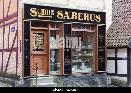 Aarhus, Dänemark - 28. August 2017: Soaphouse in der Altstadt von Århus, Dänemark, als "Gamle By" in Dänisch Stockfoto