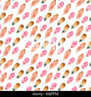 Aquarell feather Muster Stockfoto