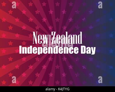 Neuseeland Independence Day. Festliche Banner mit Sternen und Text. Vector Illustration Stock Vektor
