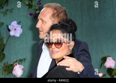 London, Großbritannien. 06 Sep, 2017. Francois-Henri Pinault, Salma Hayek, Mutter! - UK Film Premiere, Leicester Square, London, UK, 06. September 2017, Foto von Richard Goldschmidt Credit: Rich Gold/Alamy leben Nachrichten Stockfoto