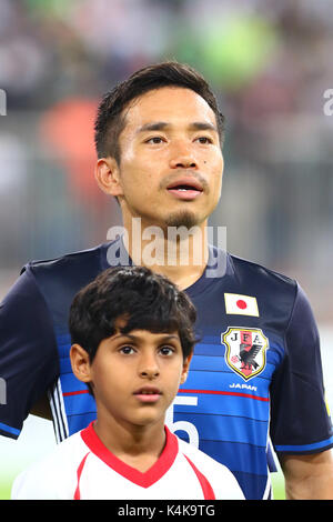 Jeddah, Saudi Arabien. 5. Sep 2017. Yuto Nagatomo (JPN) Fußball / Fussball: FIFA WM Russland asiatischen Qualifier 2018 Endrunde Gruppe B Match zwischen Saudi-Arabien 1-0 Japan bei König Abdullah Sport City Stadium in Jeddah, Saudi-Arabien. Credit: kenzaburo Matsuoka/LBA/Alamy leben Nachrichten Stockfoto