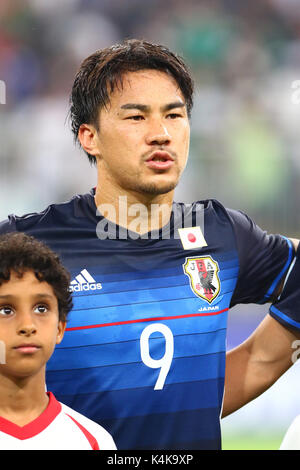 Jeddah, Saudi Arabien. 5. Sep 2017. Shinji Okazaki (JPN) Fußball / Fussball: FIFA WM Russland asiatischen Qualifier 2018 Endrunde Gruppe B Match zwischen Saudi-Arabien 1-0 Japan bei König Abdullah Sport City Stadium in Jeddah, Saudi-Arabien. Credit: kenzaburo Matsuoka/LBA/Alamy leben Nachrichten Stockfoto
