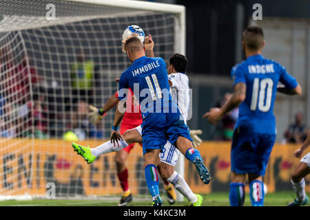 Reggio Emilia, Italien. 5. Sep 2017. Ciro unbeweglich (ITA) Fußball: Ciro unbeweglich in Italien ein Tor während der FIFA WM Russland 2018 European Qualifier Gruppe G Match zwischen Italien 1-0 Israel bei Mapei Stadion in Reggio Emilia, Italien. Credit: Maurizio Borsari/LBA/Alamy leben Nachrichten Stockfoto