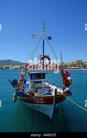 Angeln Boot, Hafen Sitia, regionalen Bezirk Lasithi, Kreta, Griechenland Stockfoto