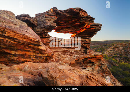 Berühmte Naturen Fenster in Kalbarri National Park. Stockfoto