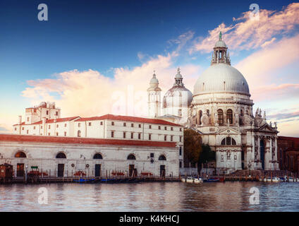 Grand Canal und der Basilika Santa Maria della Salute, Venedig Stockfoto