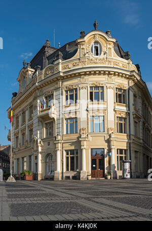 Jugendstilgebäude des Rathauses von Sibiu, Bürgermeisteramt, Grand Square, Piața Mare, Rumänien Stockfoto