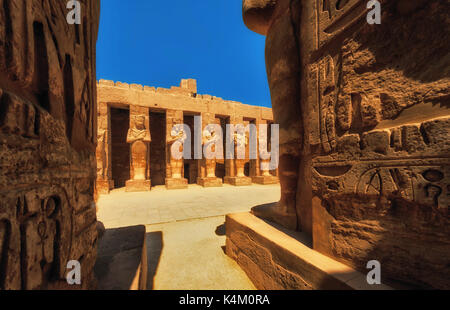 Karnak Tempel, der Halle der Karyatiden. Luxor, Ägypten Stockfoto