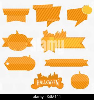 Halloween Preis tags Banner einstellen Stock Vektor