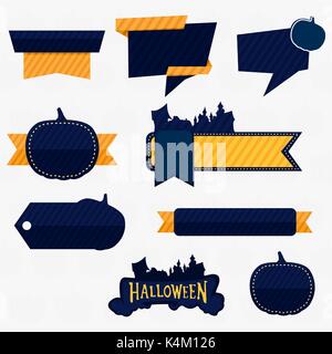 Halloween Preis tags Banner einstellen Stock Vektor