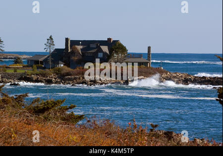 Das Haus des ehemaligen US-Präsidenten George H.W. Bush (Walker's Point) in Kennebunkport, Maine Stockfoto