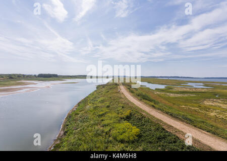 Parker River National Wildlife Refuge auf Plum Island in Newburyport, MA. Bild vom Aussichtsturm aufgenommen. Stockfoto