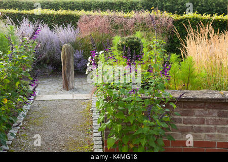 Brightwater Gärten, Saxby, Lincolnshire, Großbritannien. Sommer, August 2017. Stockfoto