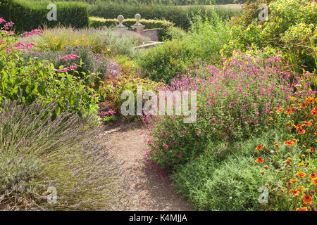 Brightwater Gärten, Saxby, Lincolnshire, Großbritannien. Sommer, August 2017. Stockfoto