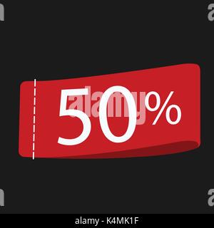 50 tag Symbol, Vector Illustration. Flaches Design Stil Stock Vektor