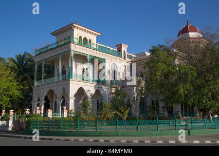 Palacio de Valle, Cienfuegos Stadt, UNESCO Weltkulturerbe, Cienfuegos, Kuba, Karibik, Mittelamerika Stockfoto