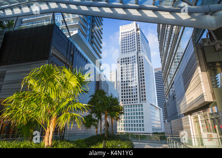 Blick von der Brickell City Centre Einkaufszentrum in der Innenstadt von Miami, Miami, Florida, Vereinigte Staaten von Amerika, Nordamerika Stockfoto