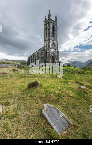 Alte Kirche von Dunlewey, County Donegal, Ulster, Republik Irland, Europa Stockfoto