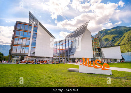 Trient, 14. Aug 2017 - Die MuSe Museum in Trient - Museum für Naturkunde von Renzo Piano entworfen Stockfoto