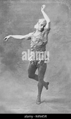 Vaslav Nijinsky - Tanzen mit den Ballets Russes in "Le Spectre de la Rose". Auf der Grundlage einer choreografischen Gedicht von Théophile Gautier. Musik von Carl Maria von Weber. Choreographie von Michel Fokine. Set & Kostüme von Léon Bakst. Ballets Russes de Serge/Sergej Diaghilew. VN, Russian-Polish-amerikanische Tänzerin und Choreografin: 17. Dezember 1889 - 8. April 1950. Stockfoto