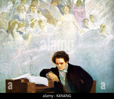 Ludwig van Beethoven. Portrait von Hans Tempel (1857-1931). L van B: Deutsche Komponist, 17. Dezember 1770 - vom 26. März 1827 Stockfoto