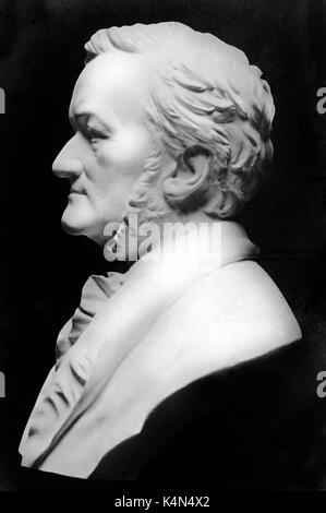 WAGNER, Richard Marmorbüste. Deutsche Komponist & Autor, 22. Mai 1813 - vom 13. Februar 1883. Stockfoto